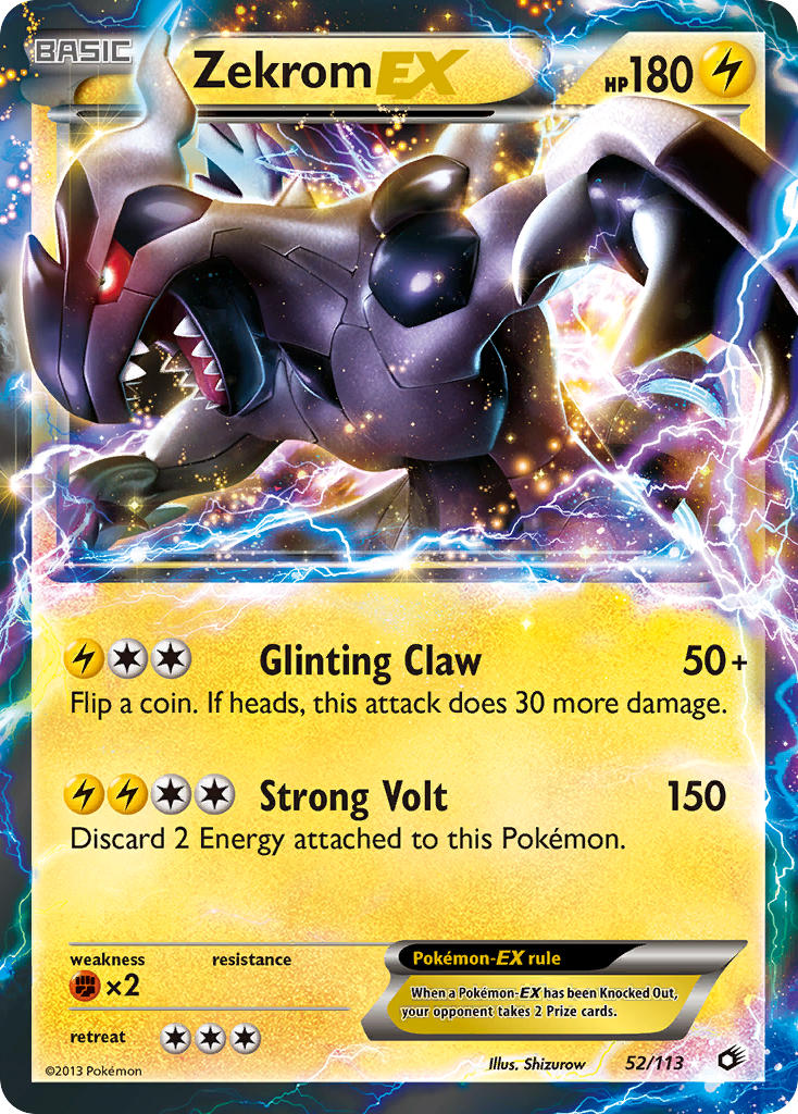 Zekrom EX (52/113) [Blanco y negro: tesoros legendarios] 