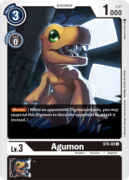 Agumon [ST5-03] [Mazo inicial: Negro máquina] 