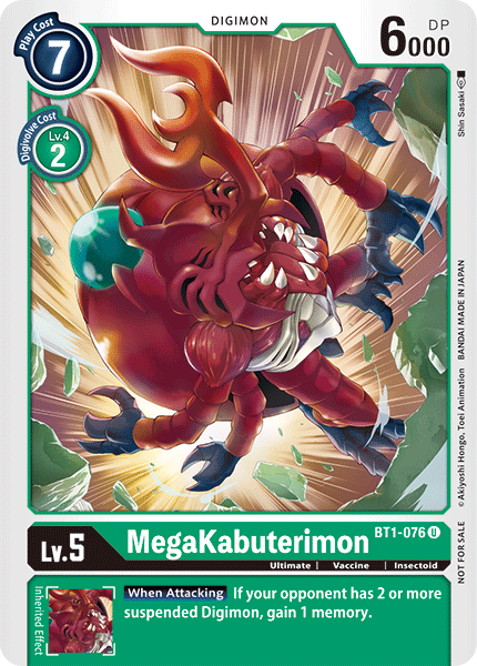 MegaKabuterimon [BT1-076] (Paquete de batalla de domador) [Lanzamiento de promociones especiales de refuerzo versión 1.0] 