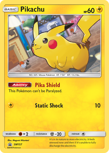Pikachu (SM157) [Sol y Luna: promociones de Black Star] 