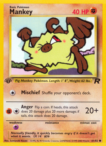 Mankey (61/82) [Equipo Rocket 1.ª edición] 