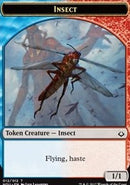 Insect // Warrior Double-Sided Token [Hour of Devastation Tokens]-1