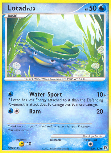 Lotad (92/132) [Diamante y Perla: Maravillas secretas] 