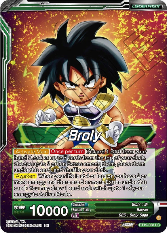 Broly // Broly, el Saiyan Supremo (BT19-068) [Ambición del Luchador] 