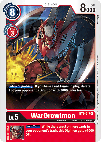 WarGrowlmon [BT2-017] (Arte alternativo) [Lanzamiento de la versión especial de refuerzo 1.0] 