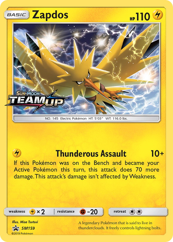 Zapdos (SM159) [Sol y Luna: promociones de Black Star] 