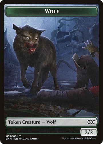 Copy // Wolf Double-Sided Token [Double Masters Tokens] - 0