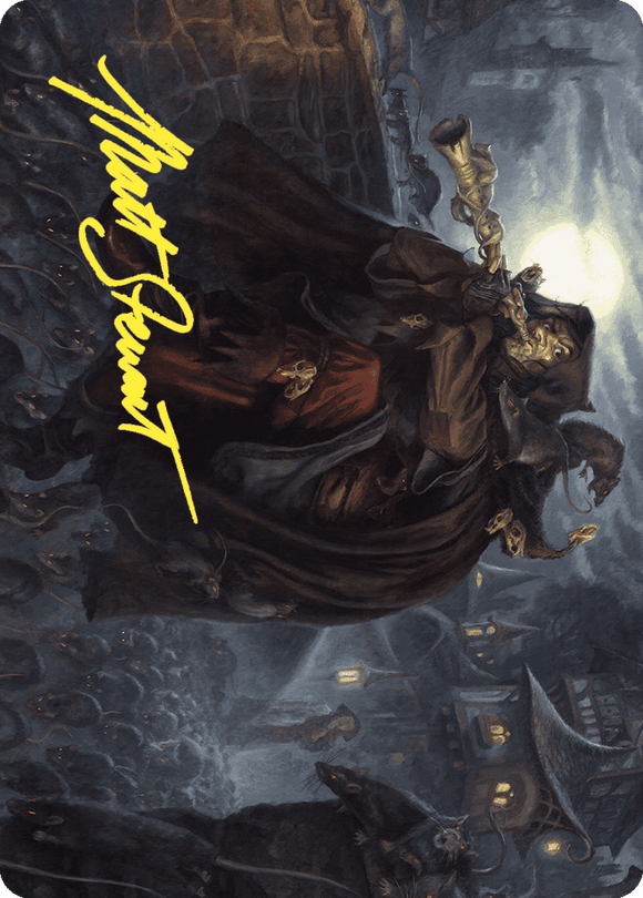 Tarjeta de arte de Totentanz, flautista del enjambre (firma estampada en dorado) [Serie de arte Wilds of Eldraine] 