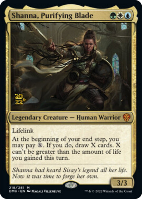 Shanna, Purifying Blade [Promociones previas al lanzamiento de Dominaria United] 