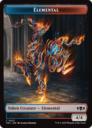 Elemental (0027) // Monk Double-Sided Token [Tarkir: Dragonstorm Commander Tokens]-1