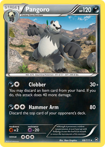 Pangoro (68/111) (Exclusivo del mazo temático) [XY: Furious Fists] 
