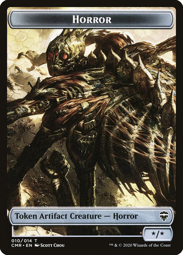 Dragon // Horror Double-Sided Token [Commander Legends Tokens] - 0