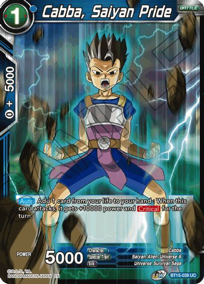 Cabba, Orgullo Saiyan (BT15-039) [Enfrentamiento Saiyan] 