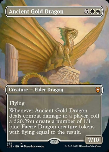 Dragón dorado antiguo (arte alternativo sin bordes) [Commander Legends: Battle for Baldur's Gate] 