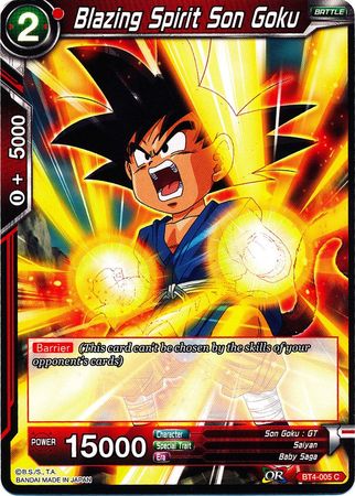 Espíritu llameante Son Goku (BT4-005) [Guerra colosal] 