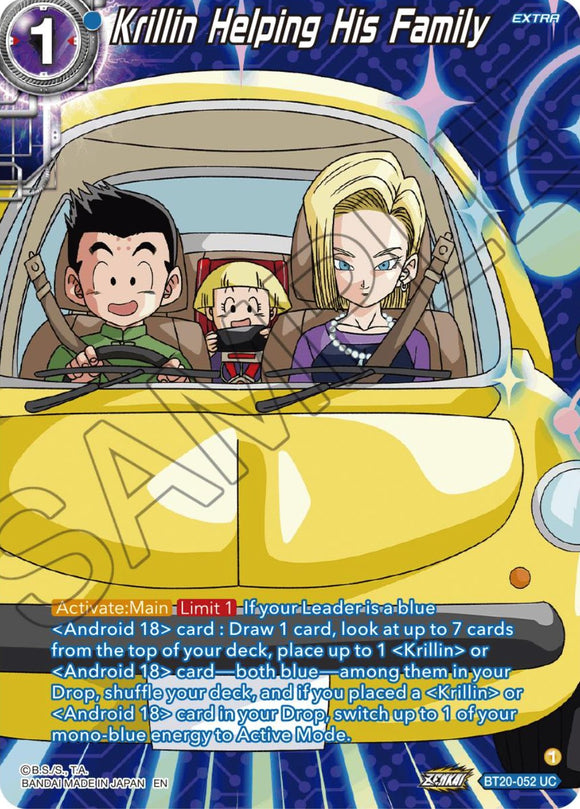 Krillin ayudando a su familia (Lámina plateada) (BT20-052) [Poder absorbido] 