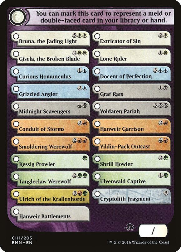 Lista de verificación de Eldritch Moon [Fichas de Eldritch Moon] 