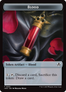 Zombie (0010) // Blood Double-Sided Token [Innistrad Remastered Tokens]-2