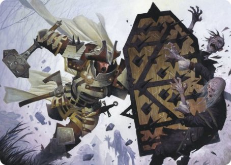 Tarjeta de arte de Estwald Shieldbasher [Serie de arte de Innistrad: Crimson Vow] 