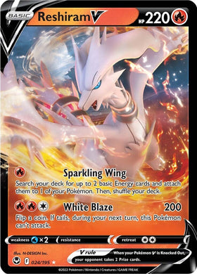 Reshiram V (024/195) [Espada y escudo: Tempestad de plata] 