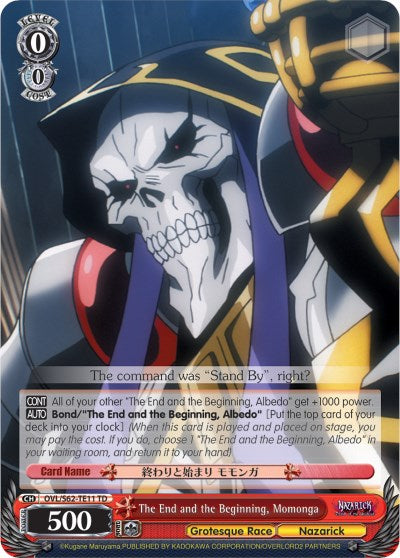El final y el principio, Momonga (OVL/S62-TE11 TD) [Nazarick: La Tumba de los No Muertos] 