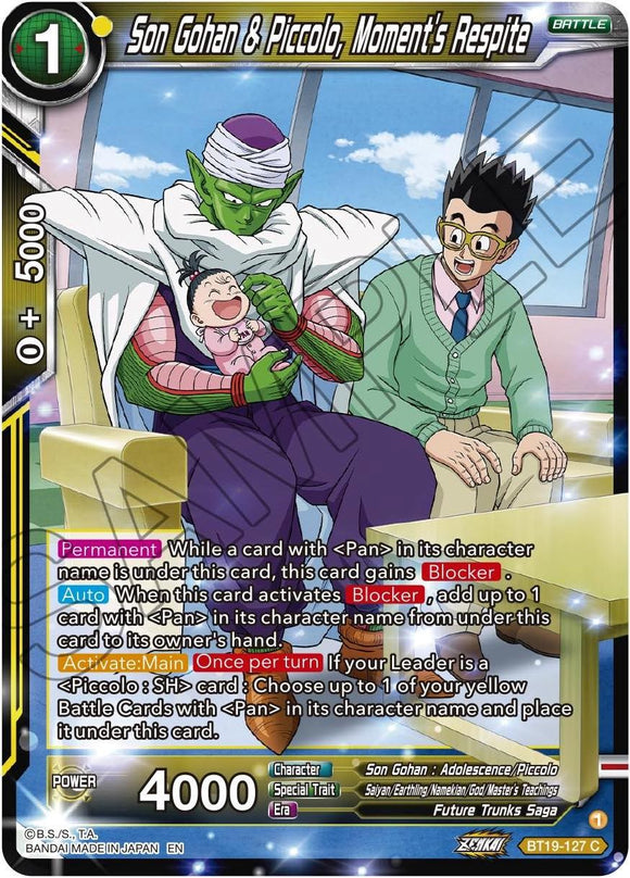 Son Gohan y Piccolo, un momento de respiro (BT19-127) [La ambición del luchador] 