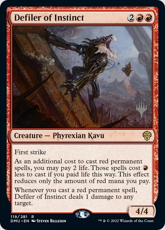 Desecrador del instinto (paquete promocional) [Dominaria United Promos] 