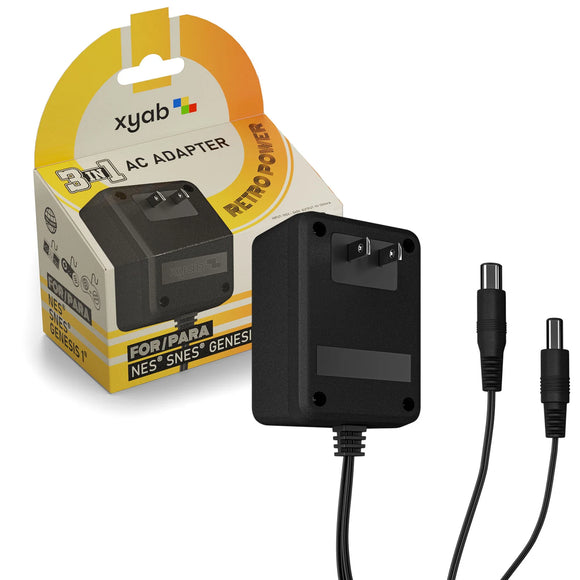 Xyab NES/SNES/Genesis 1 AC Adapter 3in1 - Accessory