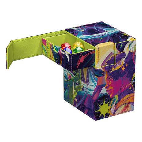 Magic: The Gathering Edge of Eternities Flip 'n' Tray Deck Case XenoSkin - Haliya and Tezzeret (Holds 133+) - Ultimate Guard Deck Boxes