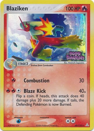 Blaziken (20/110) (Estampado) [EX: Fantasmas de Holon] 