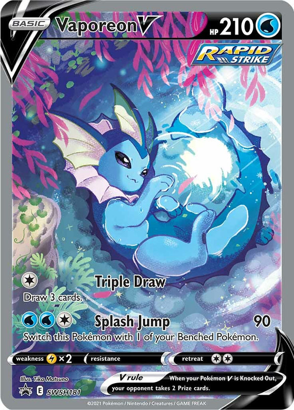 Vaporeon V (SWSH181) [Promociones de Sword &amp; Shield: Black Star] 
