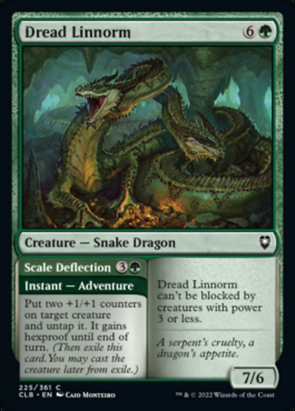 Linnorm aterrador // Desviación de escamas [Commander Legends: Battle for Baldur's Gate] 
