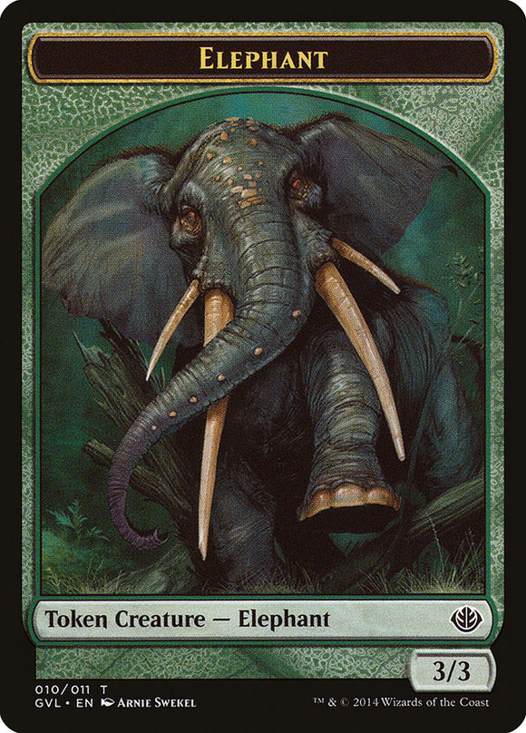 Ficha de elefante (Garruk vs. Liliana) [Fichas de antología de Duel Decks] 