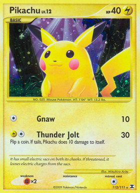 Pikachu (112/111) [Platino: Rivales en ascenso] 