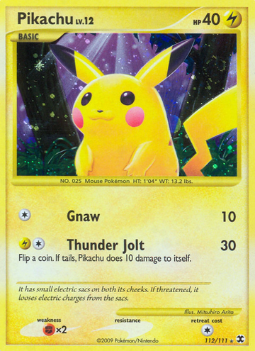 Pikachu (112/111) [Platino: Rivales en ascenso] 