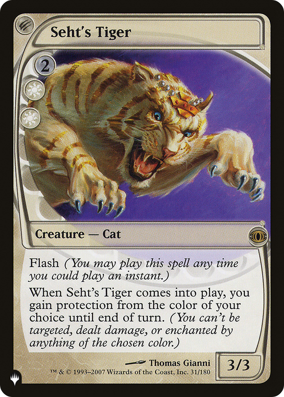 El tigre de Seht [La lista] 