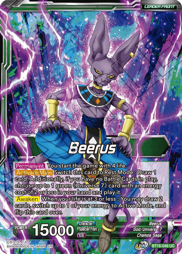 Beerus // Beerus, Victoria a cualquier precio (BT16-046) [Promociones de prelanzamiento de Realm of the Gods] 