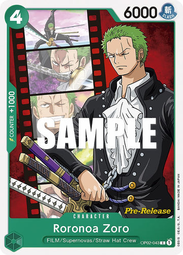 Roronoa Zoro [Tarjetas de prelanzamiento de Paramount War] 