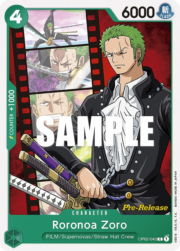 Roronoa Zoro [Tarjetas de prelanzamiento de Paramount War] 