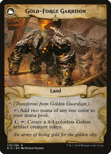 Golden Guardian // Gold-Forge Garrison [Rivals of Ixalan] - 0