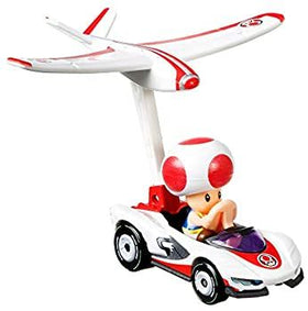 Hot Wheels Mario Kart Glider Toad Diecast Car (P-WIng Plane Glider)