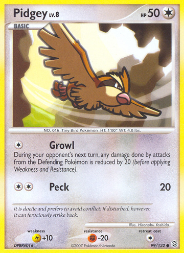 Pidgey (99/132) [Diamante y Perla: Maravillas secretas] 
