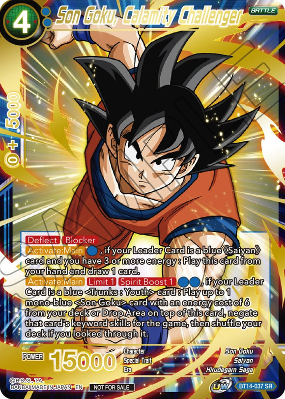 Son Goku, Calamity Challenger (BT14-037) [Tarjetas de promoción de torneos] 