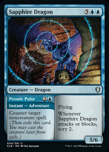 Dragón de zafiro // Pulso psiónico [Commander Legends: Battle for Baldur's Gate] 