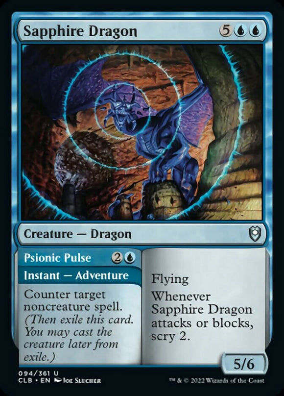Dragón de zafiro // Pulso psiónico [Commander Legends: Battle for Baldur's Gate] 