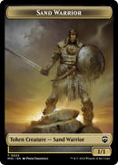Marit Lage // Sand Warrior Double-Sided Token [Modern Horizons 3 Commander Tokens]-2