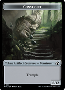 Phyrexian Golem // Construct Double-Sided Token [March of the Machine Commander Tokens]-2