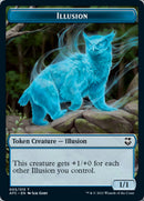 Illusion // Zombie Double-Sided Token [Dungeons & Dragons: Adventures in the Forgotten Realms Commander Tokens]-1