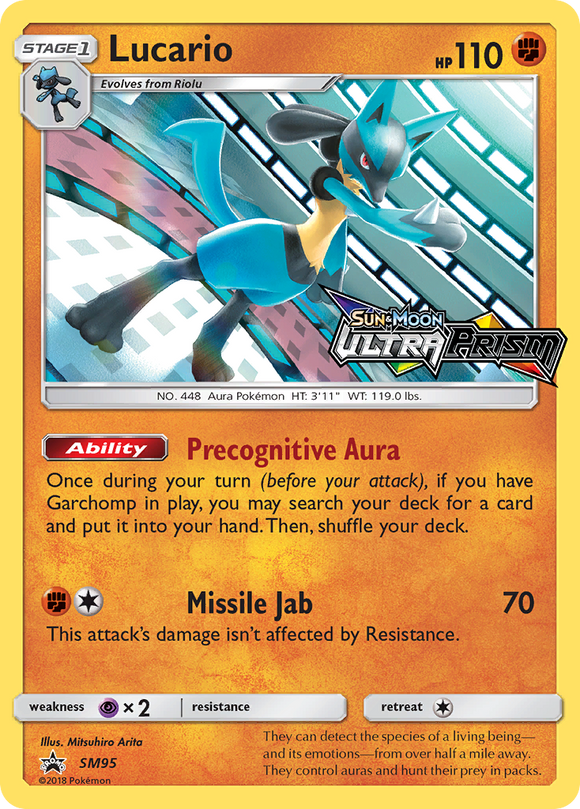 Lucario (SM95) (Promoción de prelanzamiento) [Sun &amp; Moon: Black Star Promos] 