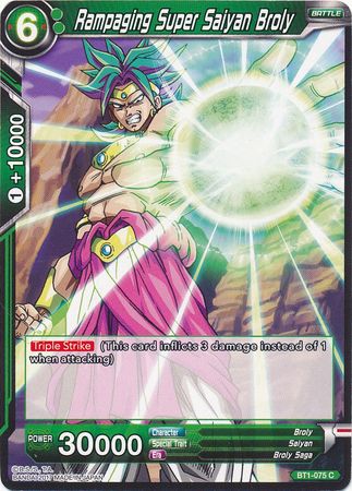 Super Saiyan Broly desenfrenado (BT1-075) [Batalla Galáctica] 
